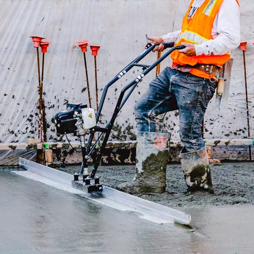 TOMAHAWK 37.7cc Gas Concrete Power Screed Cement Finishing Vibrating Motor Vibra Finisher Tool