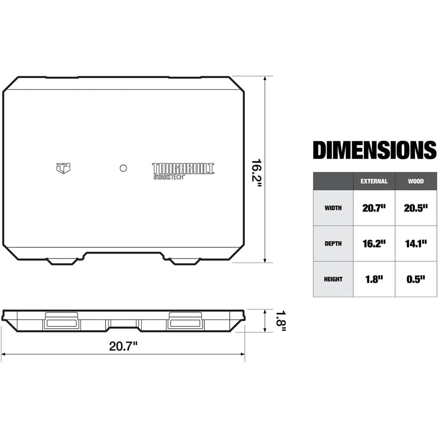 TOUGHBUILT Stack TECH Worktop Panel