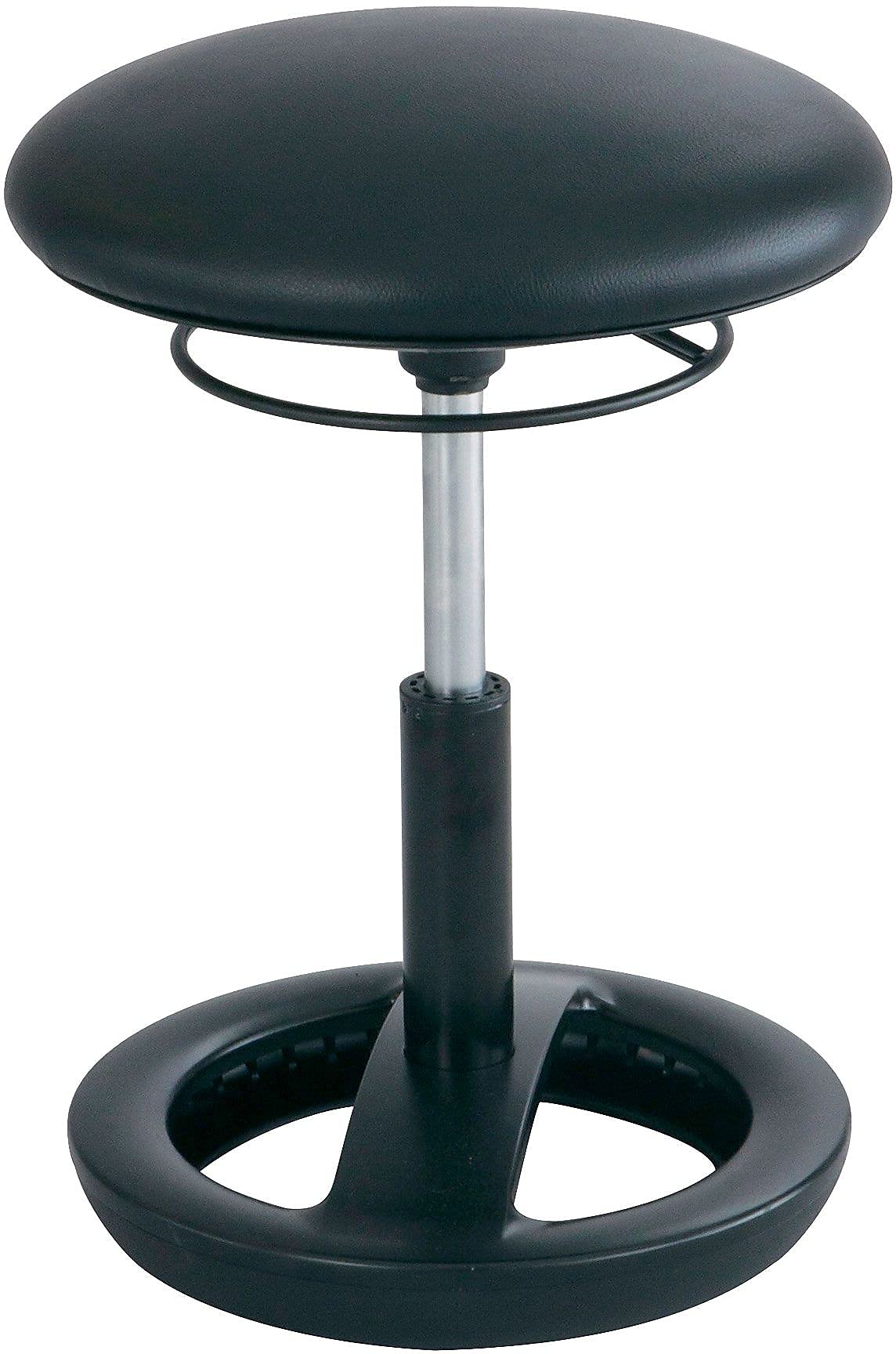 Safco Twixt Active Movement Seating Chair, Ergonomic Support, Adjustable Height, Black Vinyl