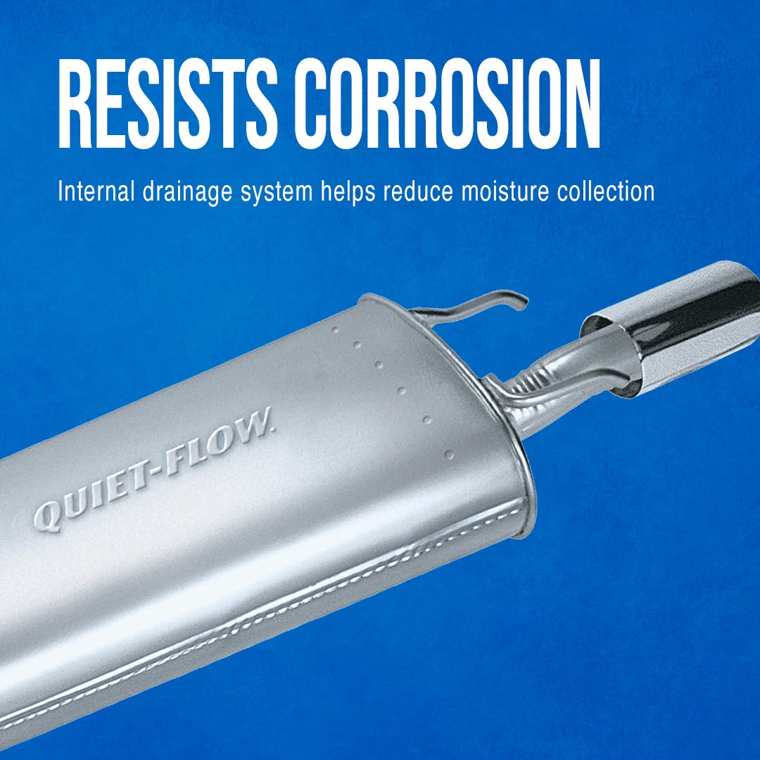 Walker Quiet-Flow 50065 Direct Fit Exhaust Muffler Assembly 2.5" Inlet (ID) 2.25" Outlet (OD) for Jeep Wrangler