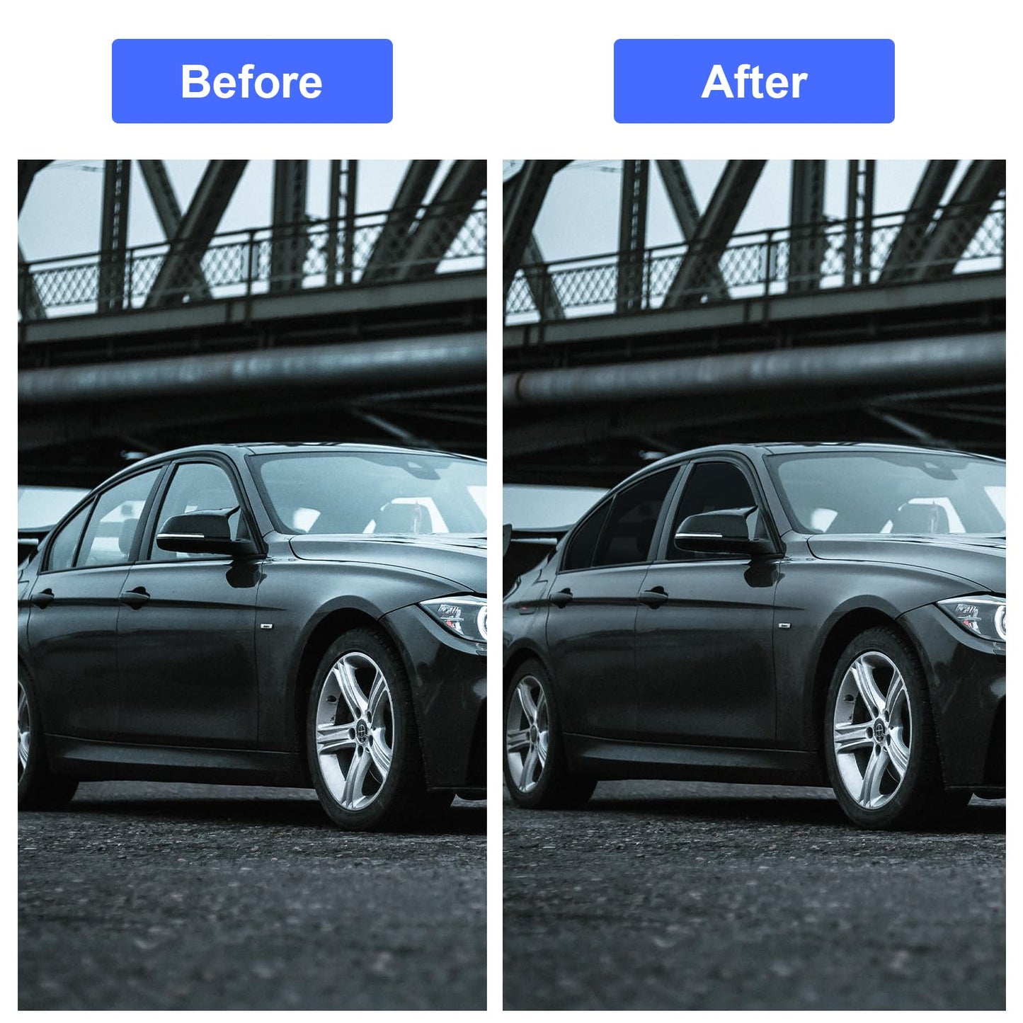 LuxeShade 2-Pack Car Window Tint – Premium Carbon 5% VLT Privacy Window Films, UV/IR Heat Blocking, Scratch & Fade Resistant (1Ply 24"*100ft + 2Ply 36"*100ft)