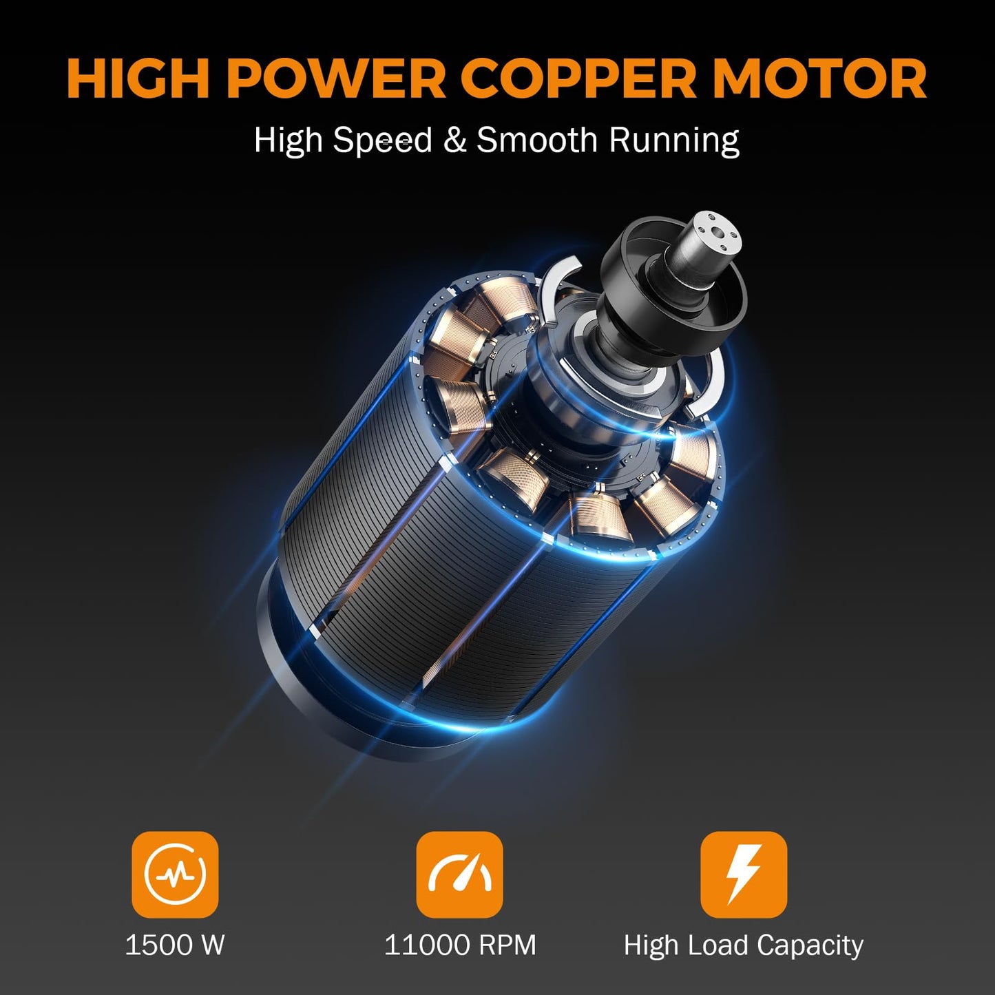 BEAMNOVA Electric Concrete Vibrator Handheld 11000 Vibration Per Minute 2HP with Shaft of 14-3/4 Feet