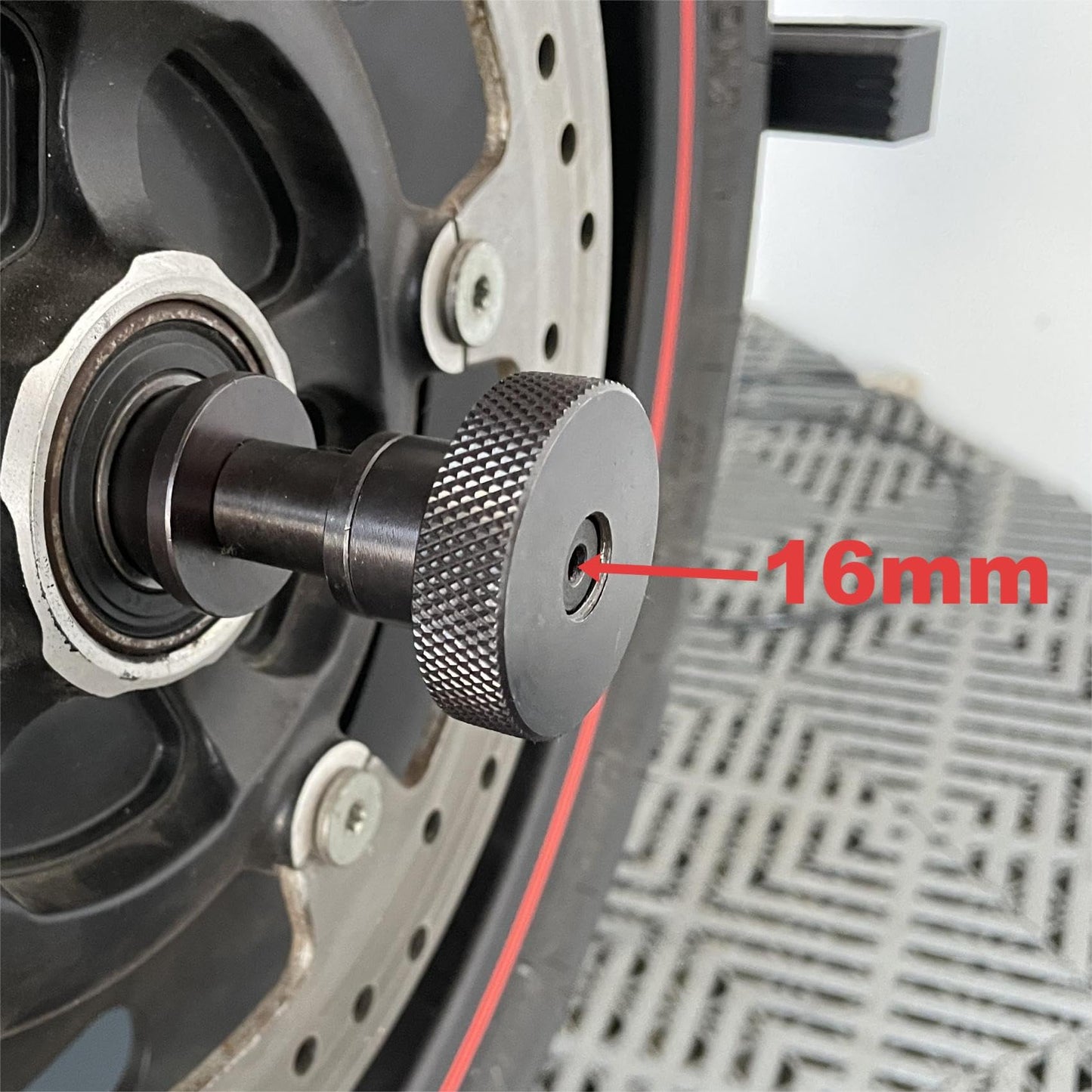 RebarTech Motorcycle Adapter for Wheel Balancer Machine of 36mm & 40mm Shaft, Tire Clamp for Balancing Thinner Wheels, Install Size of 16mm
