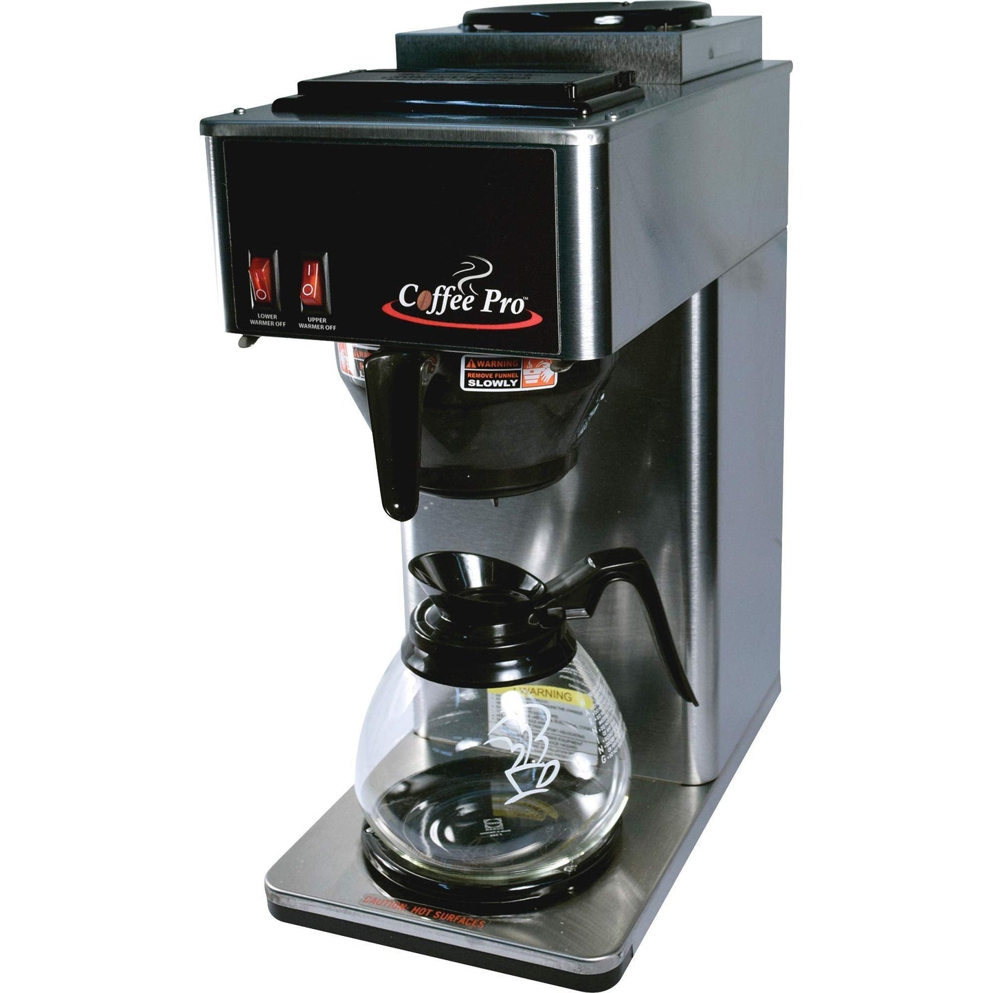 Coffee Pro CP2B 2-Burner Coffeemaker, 2 Decanters, 10"x12"x22",Stainless ST