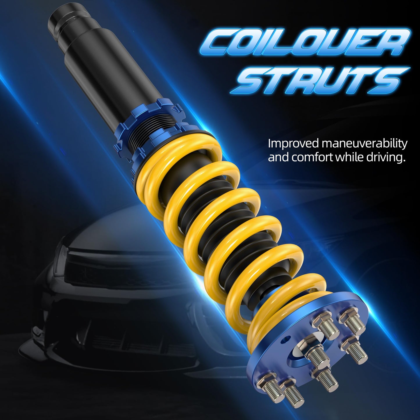AUTOSTARSHIP Height Adjustable Coilover Lowering Kit Compatible for 09-14 Honda ACURA TSX, 08-12 Honda Accord Suspension Coil Spring Strut Shocks (4pcs)