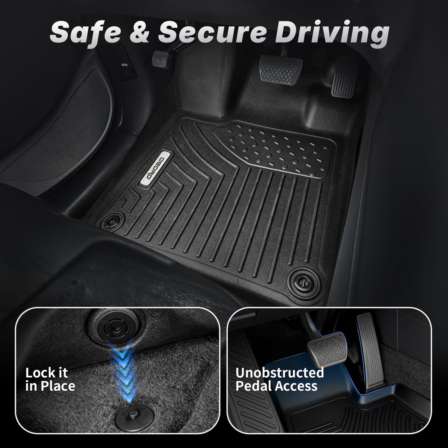 OEDRO Floor Mats Set for Nissan Rogue S/SV/SL/Platinum/Rock Creek 2021-2026 (NOT Fit Sport or Select Models), Custom Fit All Weather Trunk Liners Floor Mats Set, Only Fit AWD Drive Models