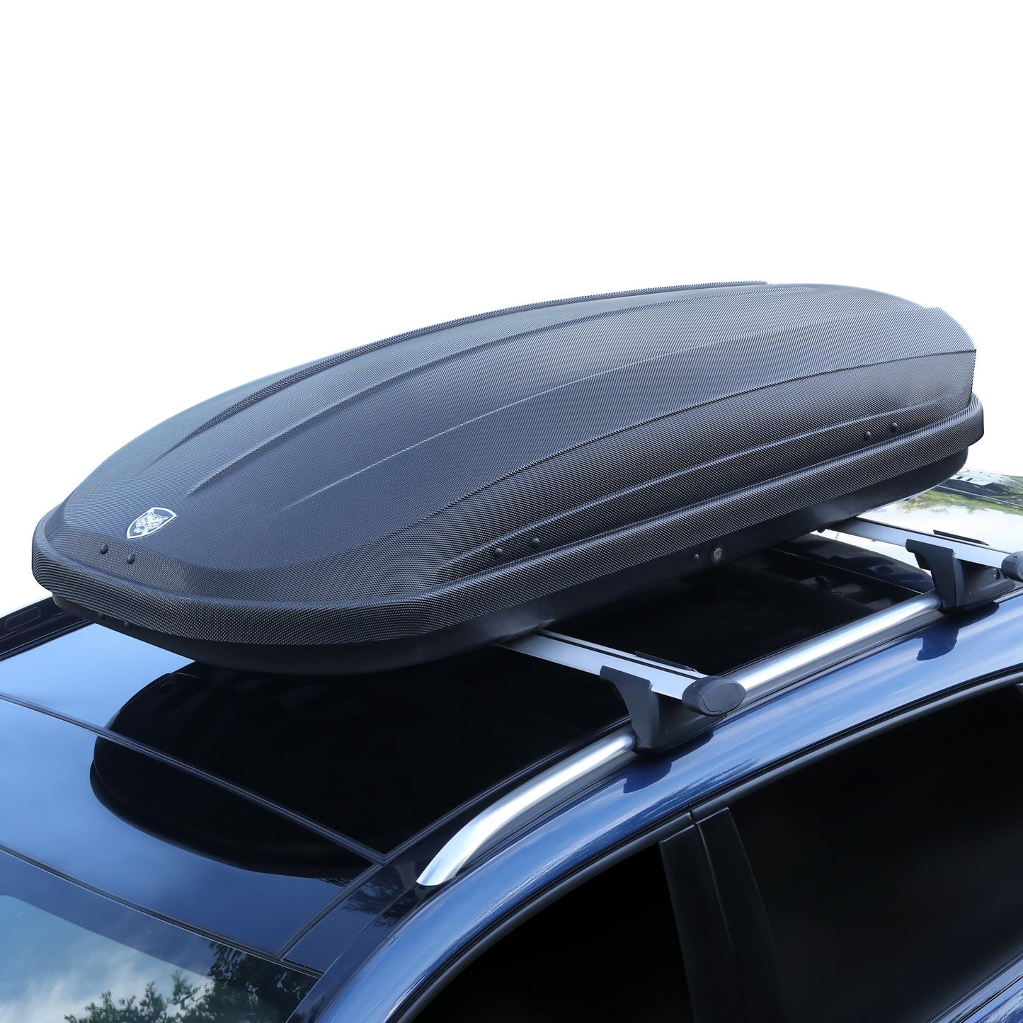 EcoSummer Rooftop Cargo Box Carrier Dual-Side Opening,12 Cubic Hard Shell Rooftop Cargo Carrier for Car Storage,165Lbs Weight Capacity with Secure Straps&Keys