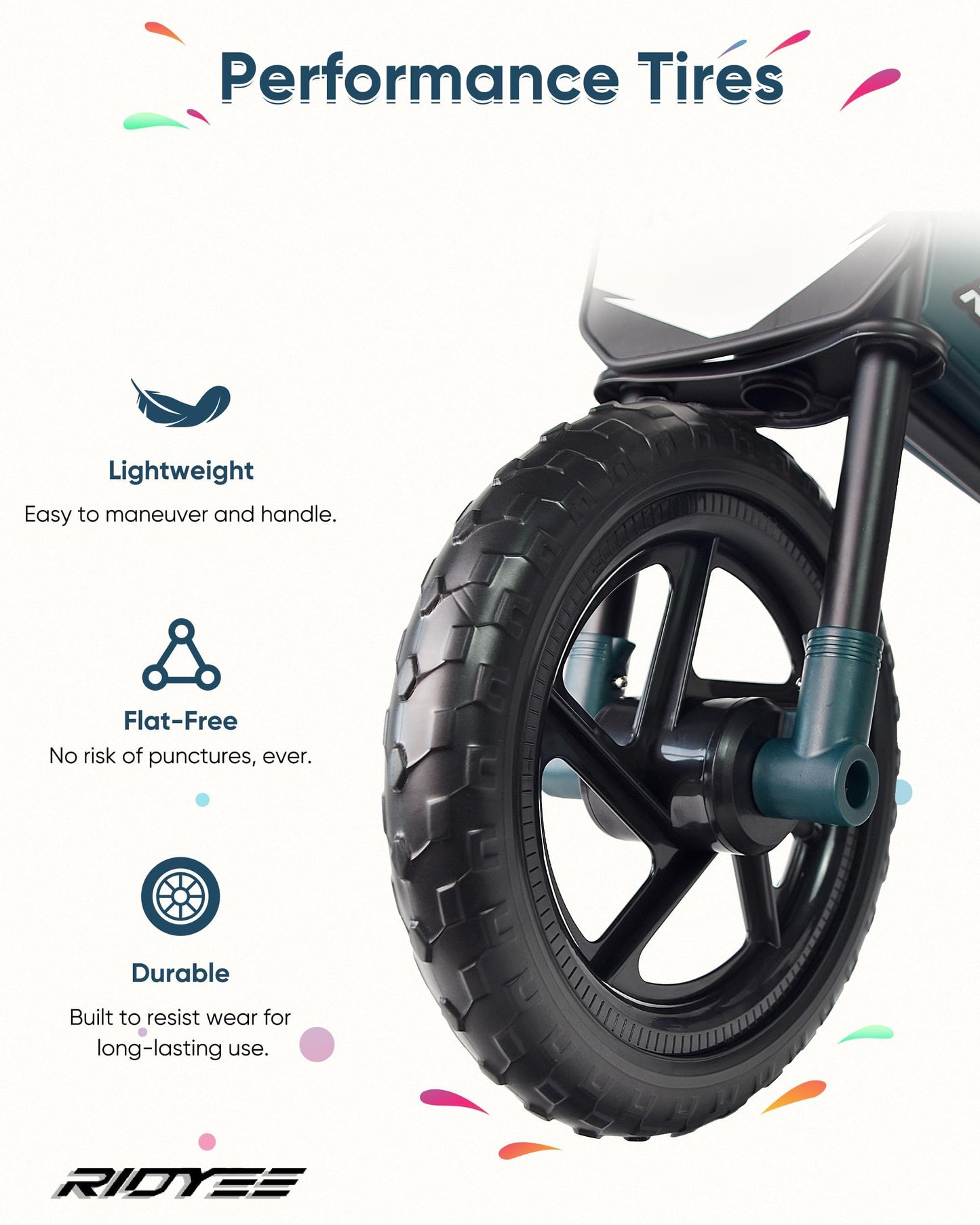RIDYEE Toddler Balance Bike 2 Year Old, Kids Balance Bike for 2 to 5 Year with Tool-Free Adjustment, Limited Steering, Footrest, Custom Name Plate with Stickers, Gift Bike for 2-3 Boys, Green