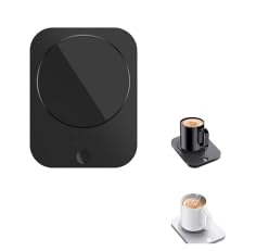 Coffee Mug Warmer, Heated Coffee Mug Rechargeable for Desk, Home, Office, and Travel, Mug Warmer for Coffee, Beverage, Candle, Milk, Tea (Black)
