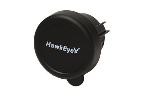 HawkEye DT2BX-TH In-Dash Depth Sounder with Air and Water Temperature (Includes Thru Hull Transducer), Black, 2" Dia. x 1-3/4" D