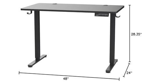 ErGear Height Adjustable Electric Standing Desk, 47.2 x 23.6 Inches Sit Stand up Desk, Memory Computer Home Office Desk (Black)