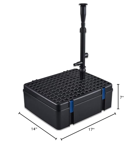 HALF OFF PONDS Sting Ray 1300 All-in-One Submersible Biological and Mechanical Filter, 530 GPH Pump, 13-Watt UV Clarifier, and Fountain - SR1300