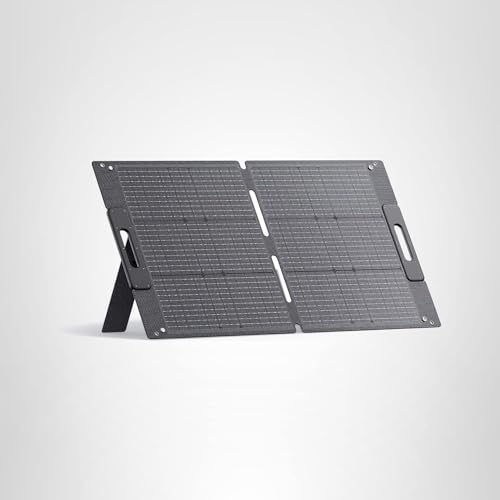 BLUETTI 100W Solar Panel for Solar Generator EB3A AC2A AC50B AC70 AC180 AC200L Elite 200 V2 AC300 B300K Handsfree 1 & 2, Foldable Solar Charger with Adjustable Kickstands for RV, Camping