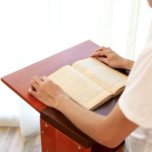 Volowoo Prayer Bench Stool,Solid Wood Prayer Kneeler with Bench and Folding Table Top in Home,Church Prayer Table Chair Padded Kneeler Shelf for Kneeling at Home,Religious Gifts