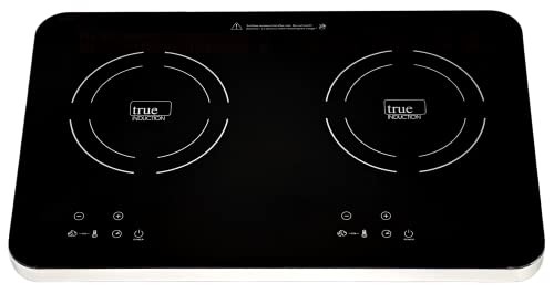 TI-2C 23 inch Portable Dual Induction Glass-Ceramic Cooktop, 1750W, UL1026 Certified