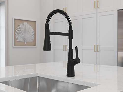 Pfister Neera Commercial Culinary Kitchen Faucet with Pull Down Sprayer, Single Handle, High Arc, Matte Black Finish, LG529NECB