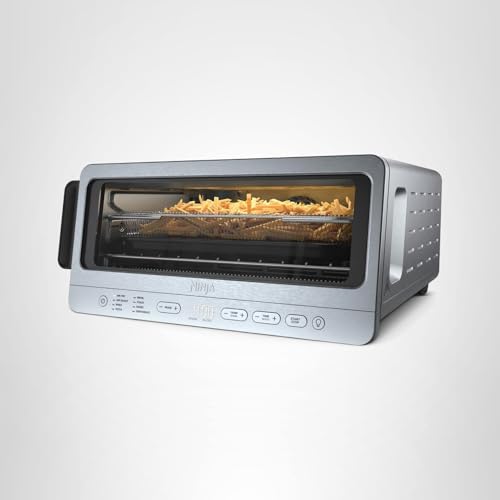 Ninja Air Fryer Toaster Oven Combo | 8-in-1 Functionality | Flip Up & Away for Storage Space | Air Fry Basket, Sheet Pan, Wire Rack & Removable Crumb Tray |1800 Watt | Stainless Steel | SP151
