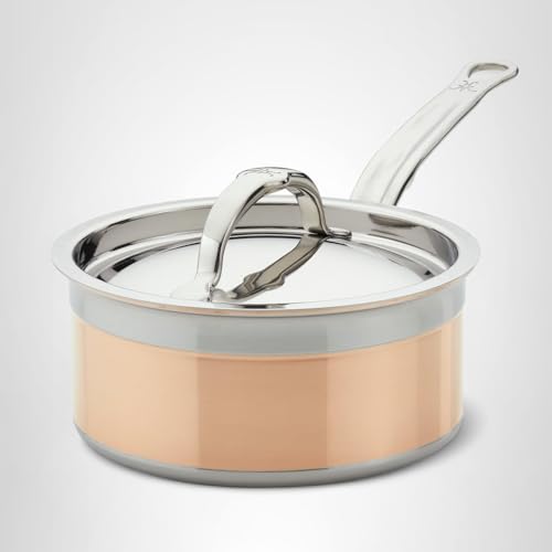 Hestan - CopperBond Collection - 100% Pure Copper Sauce Pan, Induction Cooktop Compatible, 1.5 Quart