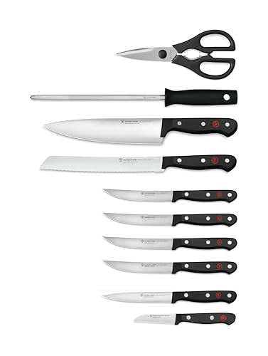 Wüsthof Gourmet 11-Piece Knife Block Set, Beech Wood