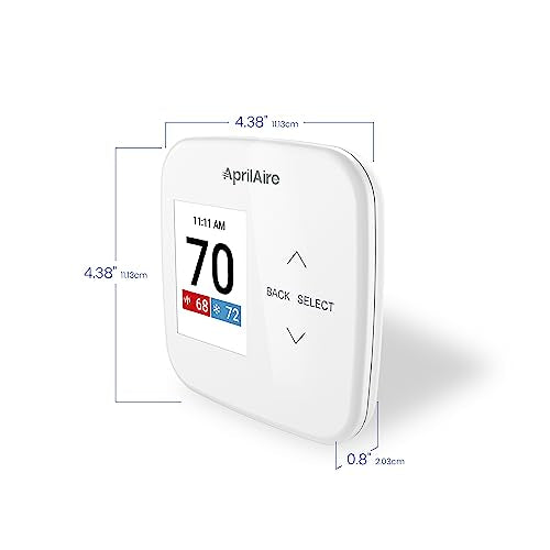 AprilAire S86WMUPR Wi-Fi Programmable Thermostat, Multi-Stage Universal with IAQ Control, 2H/2C Heat/Cool Stages or 4H/2C Heat Pump Stages