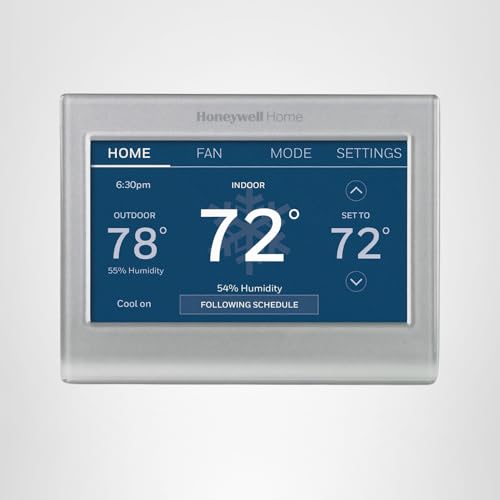 Honeywell Home RTH9585WF1004 Wi-Fi Smart Color Thermostat, 7 Day Programmable, Touch Screen, Energy Star, Alexa Ready, Gray