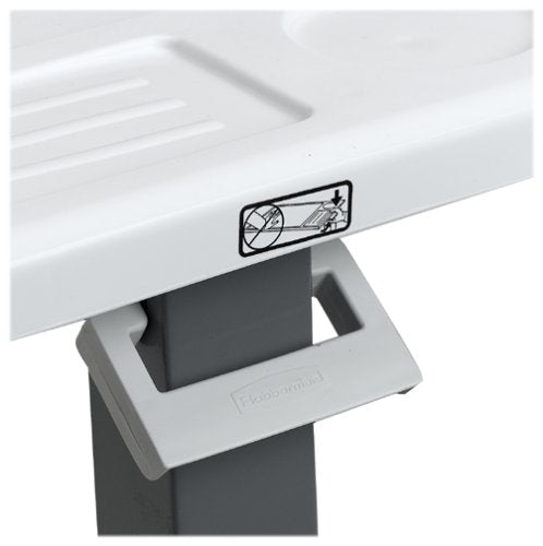 Carex Rolling Overbed Table, Hospital Bed Table, Laptop Tables for Recliner, Bed, Bedside and Sofa, Computer Tables, Hospital Tray, Adjustable with Wheels and Secure Height Adjustment