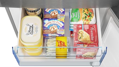 Sharp SJB1255GS Bottom-Freezer Counter-Depth Refrigerator, 24 Inch, 11.5 Cubic Foot, Garage Ready