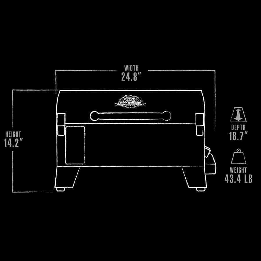 Pit Boss PB150PPG Table Top Wood Pellet Grill, Black - 11091