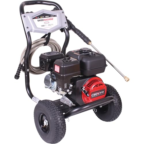 Simpson 3400 PSI Gas Pressure Washer, 2.5 GPM Residential Power Washer, Cold Water, 25' Hose, Clean Machine, 49-State Compliant (CM61083)