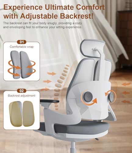 Livegift Ergonomic Gaming Chair with Dual Backrest Office Chair for Back Support, 500LB Heavy Duty Computer Desk Chair, Adjustable Lumbar Support,Home Office Chair for Gamers and Programmers