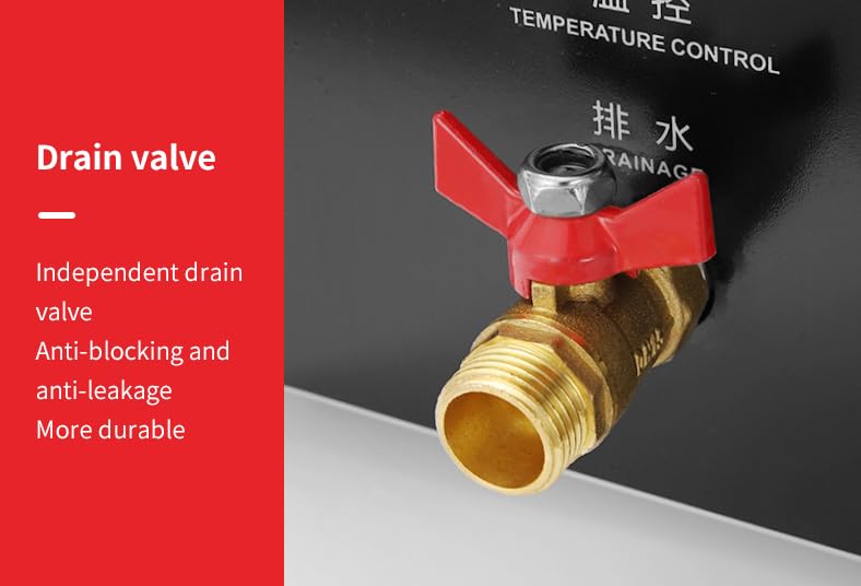 Koalalko Commercial Pasta Cooker with drain valve 2 Independent Tank 4 Pasta Strainer Noodle Cooking Machine Pasta Makers Boiler Temperature Adjustable Boiler For Spaghetti Ramen 110V US plug