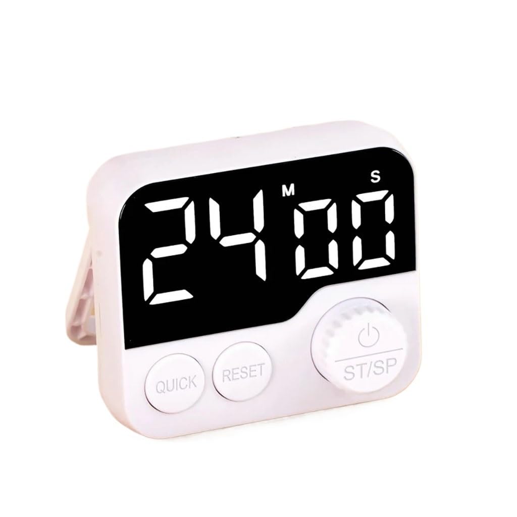 TEOYETTSF Large Screen Kitchen Timer LED Digital Kitchen Reminder Timer Count Up Countdown Sleep Alarm Clock Stopwatc(E)