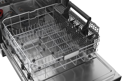 Sharp SDW6736MS 24-inch Stainless Steel Dishwasher, Third Rack, Library Quiet 47 dB, Power Wash Sprayer
