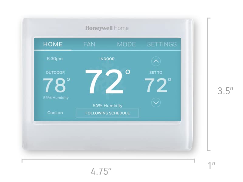 Honeywell Home RTH9600WF Smart Color Thermostat ENERGY STAR Wi-Fi Programmable Touchscreen Alexa Ready - C-Wire Required