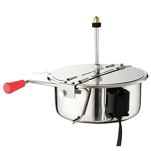 Popcorn Machine with Cart - Carnival 8oz Popper with Stainless-Steel Kettle, Heated Warming Tray, and Old Maids Drawer by Great Northern Popcorn (Red)