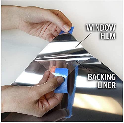 BDF S05 Window Film Daytime Privacy and Heat Control Mirror Silver 5 (Very Dark) - 36in X 49ft