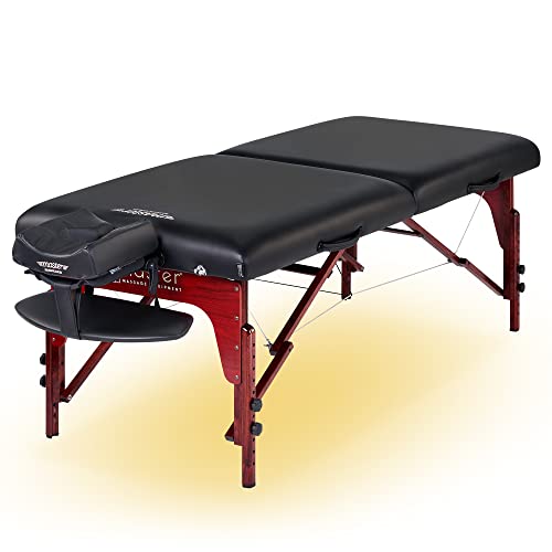 Master Massage 31" Montclair Pro Portable Massage Table Package, Memory Foam Cushioning, Reiki Panels, Shiatsu Cable Release- Tattoo Table, Spa Bed, Facial Bed