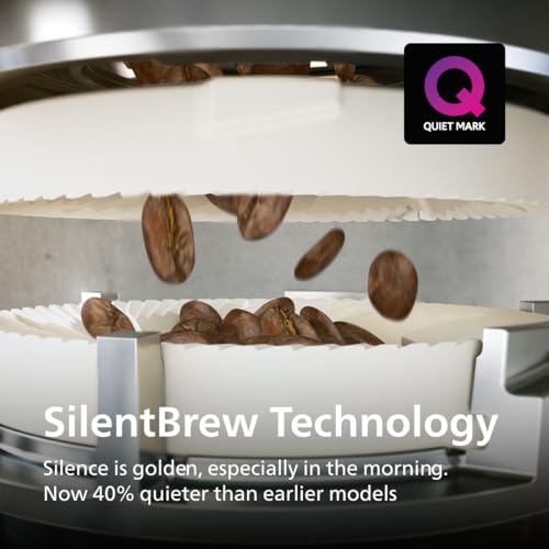 Philips 3300 Series Fully Automatic Espresso Machine with LatteGo Milk System and integrated grinder, 6 Hot & Iced Coffee Pre-Sets, 40% Quieter SilentBrew, 15-Bar Pressure, Glossy Black (EP3341/50)