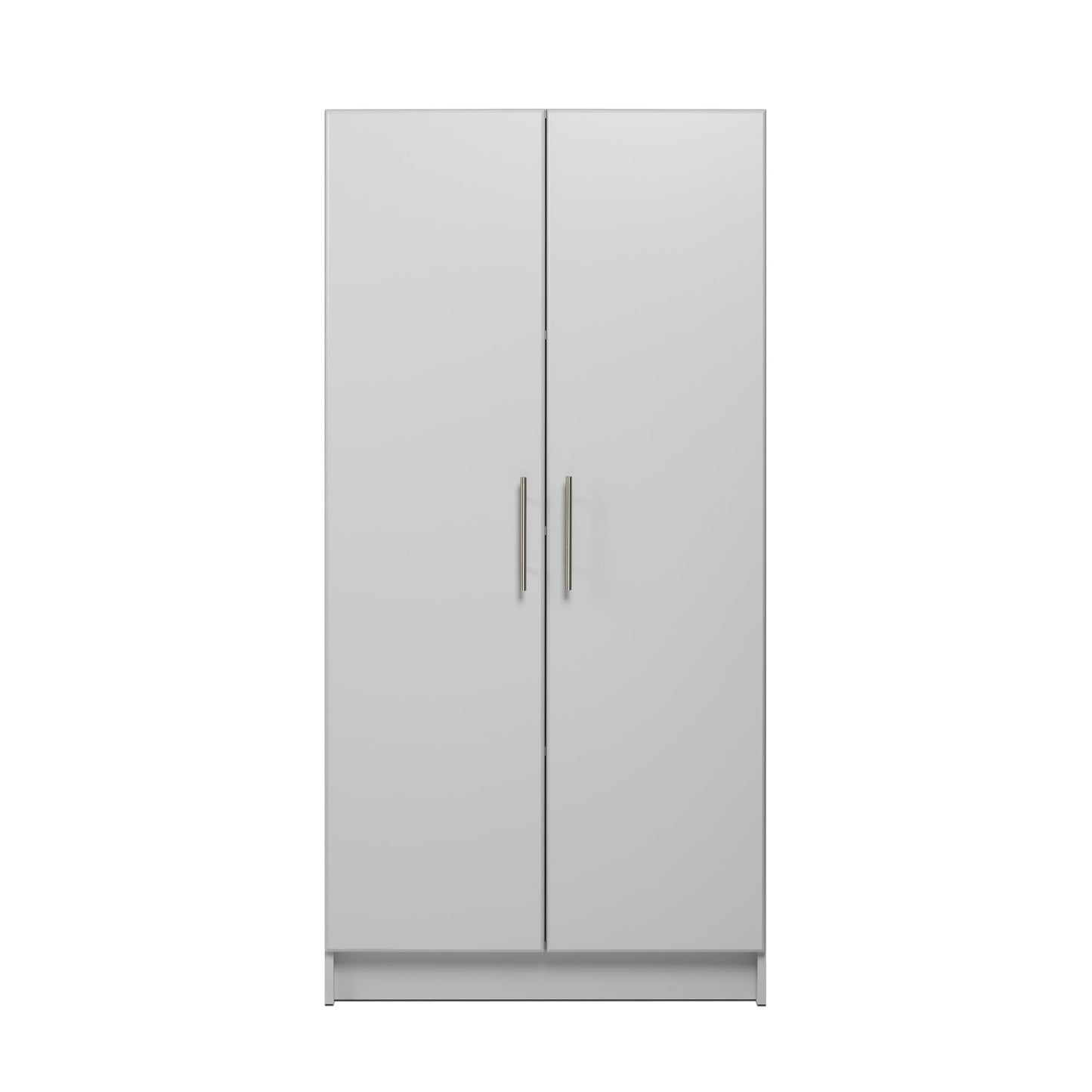 Prepac Elite Tall Garage Storage Cabinet & Pantry Storage Cupboard, 2-Door Freestanding Bathroom or Pantry Cabinet with Adjustable Shelves, 16" D x 32" W x 65" H, Light Gray