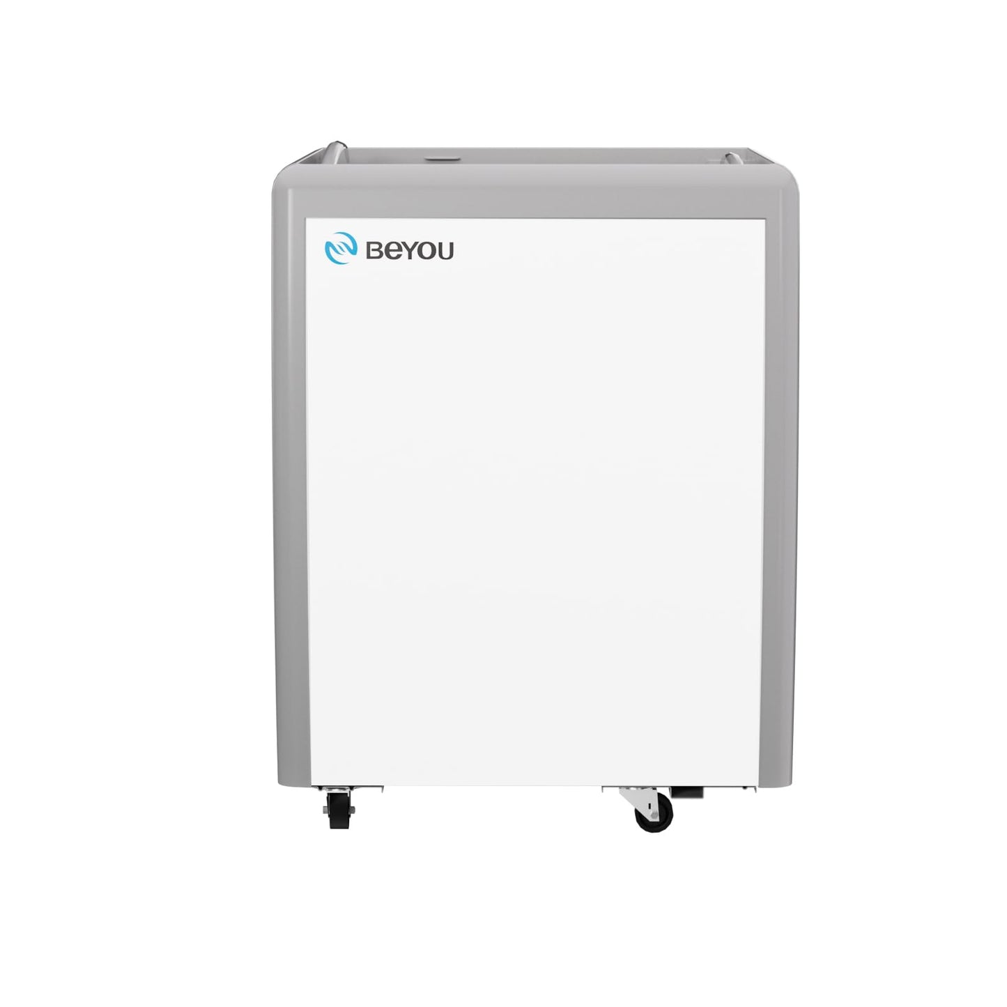 BEYOU Commercial Ice Cream Freezers with Display Glass Top，5.6 Cu.ft Chest Freezer with Wire Basket, White