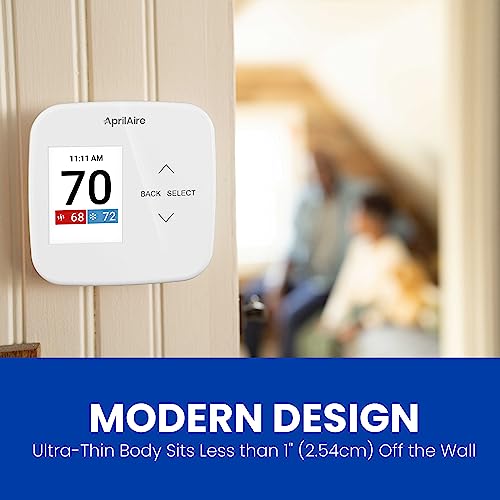 AprilAire S86WMUPR Wi-Fi Programmable Thermostat, Multi-Stage Universal with IAQ Control, 2H/2C Heat/Cool Stages or 4H/2C Heat Pump Stages