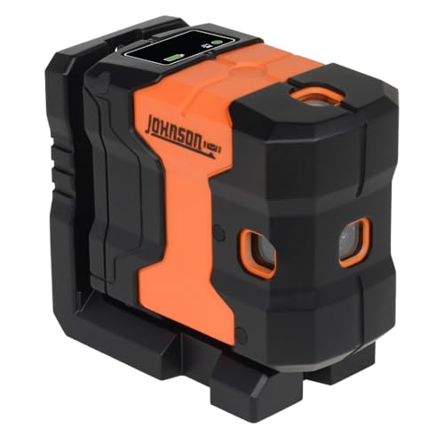 Johnson Level & Tool JDT300-GN5D Laser Level, Self-Leveling Kit 5 Dot Laser with GreenBrite® Technology, Magnetic Base, Hard-shell Carry Case, Floor Mount