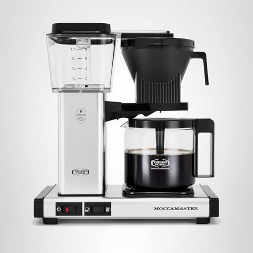 Technivorm Moccamaster 53941 KBGV Select 10-Cup Coffee Maker, Polished Silver, 40 ounce, 1.25l