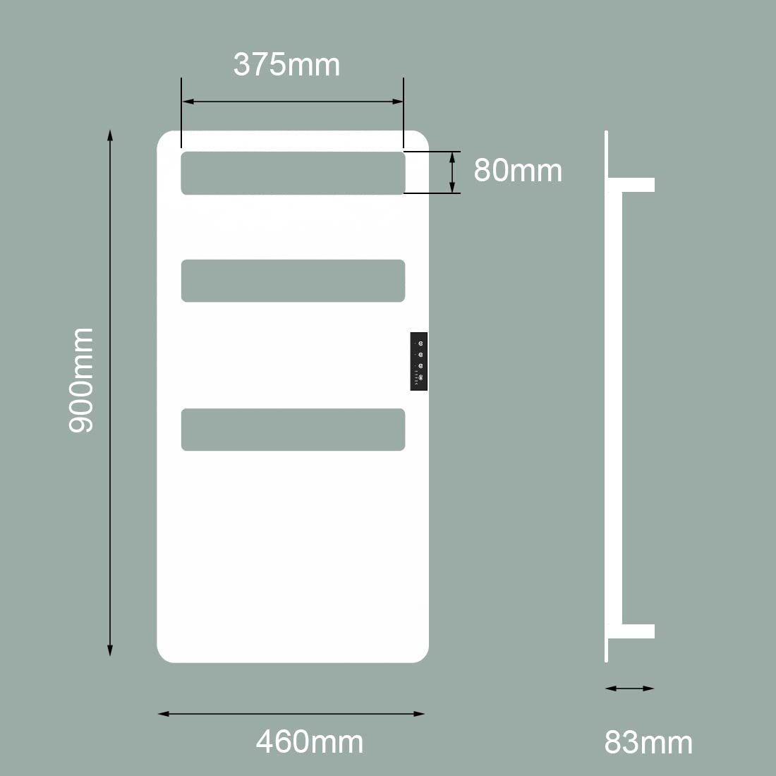 Evokor Towel Warmer with Timer for Bathroom, Heated Towel Rack Wall Mounted, Electric Towel Warmers, Bath Towel Heater, Bath Towel Dryer, Hardwired or Plug-in - 35 x18 inch