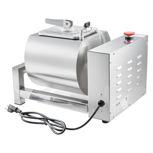 VEVOR Meat Tumbler Marinator, 10L Vacuum Tumbler Marinating Machine with Automatic Bidirectional Rotation, Stainless Steel Vacuum Curing Machine for Chicken Steak Pork, Home & Commercial Use