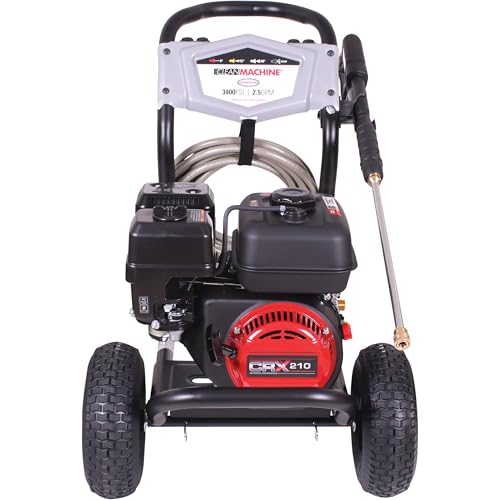 Simpson 3400 PSI Gas Pressure Washer, 2.5 GPM Residential Power Washer, Cold Water, 25' Hose, Clean Machine, 49-State Compliant (CM61083)