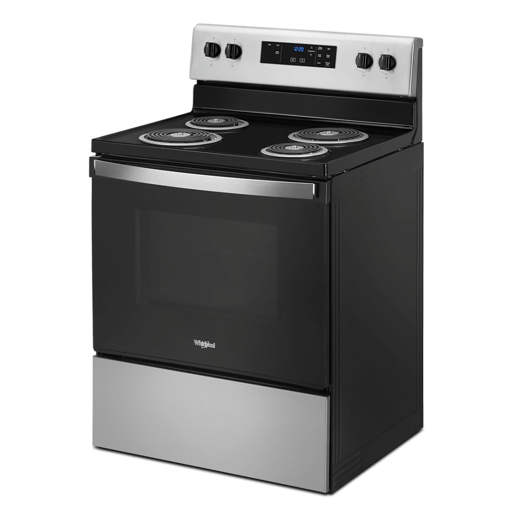Whirlpool 30 in. 4.8 cu.ft. 4 Burner Element Electric Range with Keep Warm Setting in Stainless Steel with Storage Drawer