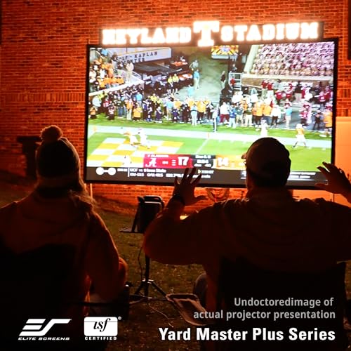 Elite Screens Yard Master Plus, 135-INCH 16:9 Height Setting Adjustable Portable Projector Screen, 4K HD Outdoor Indoor Movie Theater Front Projection, US Based Company 2-YEAR WARRANTY, OMS135H2PLUS
