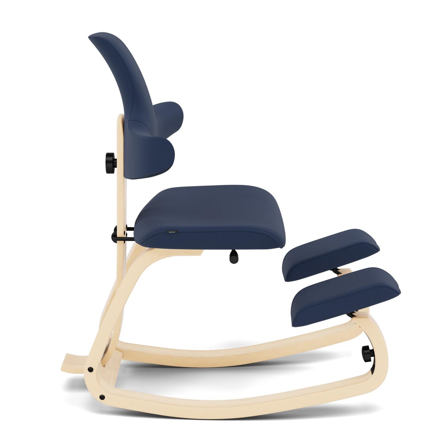 Varier ThatSit Balans Adjustable Ergonomic Kneeling Chair with Backrest, 10-Year Limited Warranty, Designed by Peter Opsvik, Blue/Natural