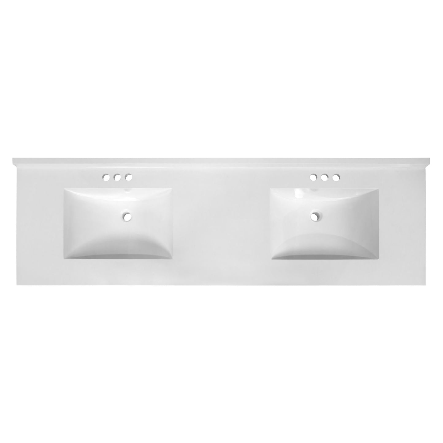 Design House 73-Inch Camilla II Modern Vanity Top with Double Sinks and Backsplash, Improved Packaging, Solid White – Design House, 630277